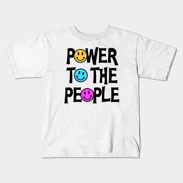 Power To The People Kids T-Shirt by Football from the Left